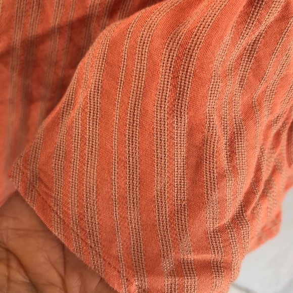 🦊FREE PEOPLE The Rosemary Ruffled Rust Tie Front Crop Top - Picture 3 of 8